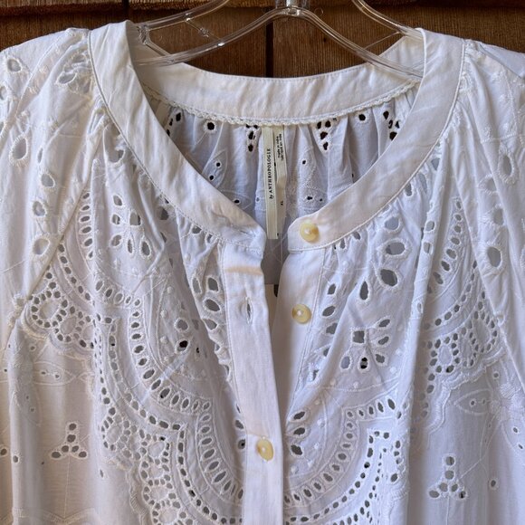 NWT Anthropologie Tallulah White Eyelet Button Front Dress in Women's X-Large - Picture 6 of 15